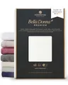 Formesse – Bella Donna Premium. Luxus Jersey Spannbettlaken 180x190-200x220cm - bis 30cm Höhe - Baumwollzwirn,3% Elastan, Aloe Vera, Arganöl, merzerisiert/Spannbetttuch aus Deutschland in Wollweiss
