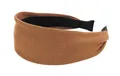 axy Breiter Haarreif aus geripptem Stoff Wunderschön Damen Stirnband Haarschmuck Haarreifen Hairband HR10B (Braun, breit)