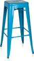 hjh OFFICE Barhocker VANTAGGIO HIGH Metall Hocker bis 150 kg belastbar Sitzhöhe 77 cm