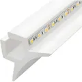 Sockelleiste für 2 LED-Streifen 2m Bogen Weiß - Weiß