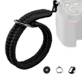 Dreamark Kamera Handschlaufe DSLR, Kameragurt aus Paracord 550 Schultergurt Kamera für Systemkamera Canon Sony Nikon Leica Panasonic Fuji Olympus DSLR SLR (Schwarz)