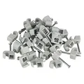 REV Expressschellen, 300 St. Nagelschellen - Kabelschellen, 4-7mm, Nagel mit Ø 2mm, Kunststoff, grau