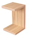 Levandeo® Couchtisch, Beistelltisch Coco Kernbuche 32x32cm Höhe 50cm