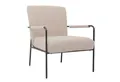 SVITA Loungesessel KYLE, Loungestuhl, mit Armlehnen, Steppnähte, Relaxsessel, Beige