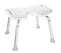 RIDDER Assistent A0050501 Bad-Hocker, Dusch-Hocker mit Hygieneausschnitt, weiß