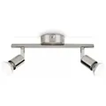 Philips 2er Limbali Decken-/Wandspot in Chrom matt mit 2 x GU10 Fassung IP20 - GU10 Leuchtmittel nicht enthalten