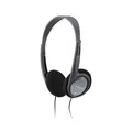 Panasonic RP-HT090E-H Leichtbügel Stereo-Kopfhörer, On-Ear Kopfhörer, 5 m langes Kabel, Lautstärkeregler, XBS, 3,5-mm-Klinkenstecker, Schwarz