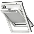 VELUX Vorteils-Set Hitzeschutz Plus FOP Manuell Uni Weiß/Schwarz 1045, S06, Alu-Schiene und Haltekrallen,GGU,Manuell,VELUX