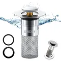 Pop Up Abflusssieb Edelstahl Kupfer 34-40mm Wasserstopf Waschbecken Badezimme...