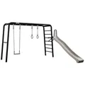 BERG PlayBase Large TL Black »Play-Set« inkl. Schaukelsitz, Turnringen und Rutsche