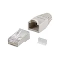 Goobay 68746 RJ45 Stecker, CAT 5e STP Geschirmt mit Knickschutztülle