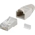 Goobay RJ45-Stecker, Cat 5e STP-Stecker (grau, 10 Stück)