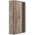 SCHRANK 2 Türen Abel Holz und Grau
