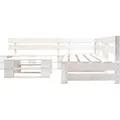 vidaXL 4-tlg. Paletten-Lounge-Set Holz Weiß - Weiß
