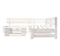 vidaXL Garten-Essgruppe, 4-tlg. Paletten-Lounge-Set Holz Weiß