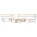 vidaXL 4-tlg. Paletten-Lounge-Set Holz Weiß