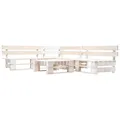 vidaXL 4-teiliges Garten-Set, Holzpaletten, Weiß