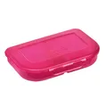 Herlitz Brotdose pink, mit 2 Fächern – Kunststoff-Lunchbox für Kinder, spülmaschinenfest & BPA-frei, passend für Herlitz Schulranzen