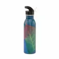 Edelstahl-Trinkflasche, 700 ml, bedruckt Bodhi Leaves, petrol