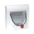 4-Wege Freilauftür 900 weiss m. Tunnel 1cm (verlängerbar) Katzenklappe Nobby
