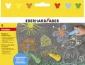 EBERHARD FABER 526561 - Straßenmalkreide Maus, 6 Straßenkreiden für Kinder ab 3 Jahren, Malkreide für draußen