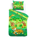 ESPiCO Kinderbettwäsche Sleep and Dream Dschungeltiere Wildnis Raubkatze Tropen Bunt Renforcé, Größe:135 cm x 200 cm