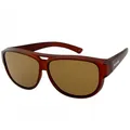 Rote Überbrille/Sonnenbrille ACTIVE SOL EL AVIATOR Polarisation + braune Tönung