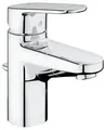 GROHE Europlus, Waschtischarmatur, wassersparend (herausziehbarer Wasserhahn für das Bad, mit Zugstangen-Ablauf, 16cm hoch, einfache Installation am Waschbecken), chrom, 33155002