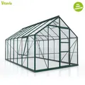 SET Vitavia Gewächshaus Meridian 1 11500 2,5x4,4 ESG Glas smaragd +Fundamentsrah
