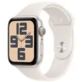Apple Smartwatch Apple Watch SE 44 mm Aluminium Polarstern (GPS) Sportarmband M/L grün