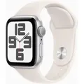 Apple Watch SE GPS, 44 mm Aluminiumgehäuse Polarstern, Sportarmband Polarstern -...
