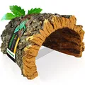 Korktunnel 30 cm – Korkhöhle aus Naturkorkrinde, unten offen mit Innenhöhe ab 12 cm, gereinigt und desinfiziert, ideal als Unterschlupf für Nager, Reptilien und Vögel, Terrarium, Aquariumbau und Deko