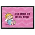 speecheese Fußmatte Engel Fußmatte XL in 40x60 cm mit Spruch Wir machen nichts und warten 40 cm x 60 cm