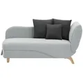 Vente-Unique Recamiere, Hellgrau, Textil, Uni, 1-Sitzer, 160x81x80 cm, Wohnzimmer, Sessel, Relaxliegen