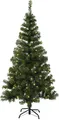 Best Season Künstlicher Weihnachtsbaum beleuchtet Ottawa - LED Outdoor Tannenbaum, 150 cm, 110 warmweiße LEDs, IP44, 311 Tips, Metall-Ständer, Grün