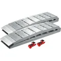 Wiltec 2x Auffahrrampe 228 Cm 1360 Kg Für Quad Atv Motorrad, Aluminium Auffahrschiene Faltbar, Verladerampe Rutschsicher