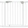 ib style Türschutzgitter Berrin 58-185cm Treppenschutzgitter für Kinder und Haustiere Ohne Bohren Weiß 140-150 cm