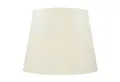 Licht-Erlebnisse Lampenschirm WILLOW, Stoffschirm konisch Ø 38 cm für Stehlampe E27 in Creme glänzend