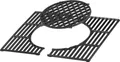 BBQ-Toro Gusseisen Grillrost System 52 x 44 cm, Rost-in-Rost Gussrost Grill, Gusseisen Einsatz