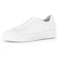 Gabor FLORENZ Plateausneaker, Freizeitschuh, Halbschuh, Schnürschuh mit dezenten Ziernähten weiß 37 EU (4 UK)