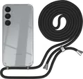 EAZY CASE Handykette mit Hülle für Samsung Galaxy S25 Plus Backcover Handykette, zum Umhängen in Schwarz