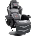 Homcom Relaxsessel, Grau, Kunststoff, 1-Sitzer, Füllung: Schaumstoff, 82.5x111.5x78 cm, Wohnzimmer, Sessel, Massagesessel