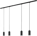 Briloner Leuchten Schienensystem-Sets RAIL, ohne Leuchtmittel, Schienensystem Rail 1,5 m Schwarz 4,5W Decke Wohnzimmer Büro Küche