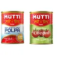 Mutti Polpa di Pomodoro gehackte Tomaten Sauce 100% italienische 400g + 24x Mutti Pomodorini ciliegini Kirschtomaten 400g