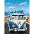 Volkswagen Decke VW Bulli T1 Adventure Blau 150 x 200 cm