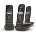 Schwarz dect schnurloses telefon ohne anrufbeantworter Gigaset AS690TRIONOIR - Schwarz