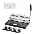 VEVOR Bindemaschine, Kammbindemaschine 21-Loch-Bindung 450 Blatt, Buchbindemaschine mit 100 Stück 3/8 Zoll Kammbinderücken, für Briefgrö_e, A4, A5