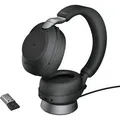 Jabra Headset Evolve2 85 MS Teams, mit Ladestation, 3,5mm Klinke, USB-A, Bluetooth, Over-Ear