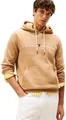 Tommy Hilfiger Herren Hoodie Tommy Logo mit Kapuze, Beige (Timeless Camel), M