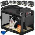 DeubaXXL DE Hundebox faltbar XL 82x58x58cm Anthrazit 109441